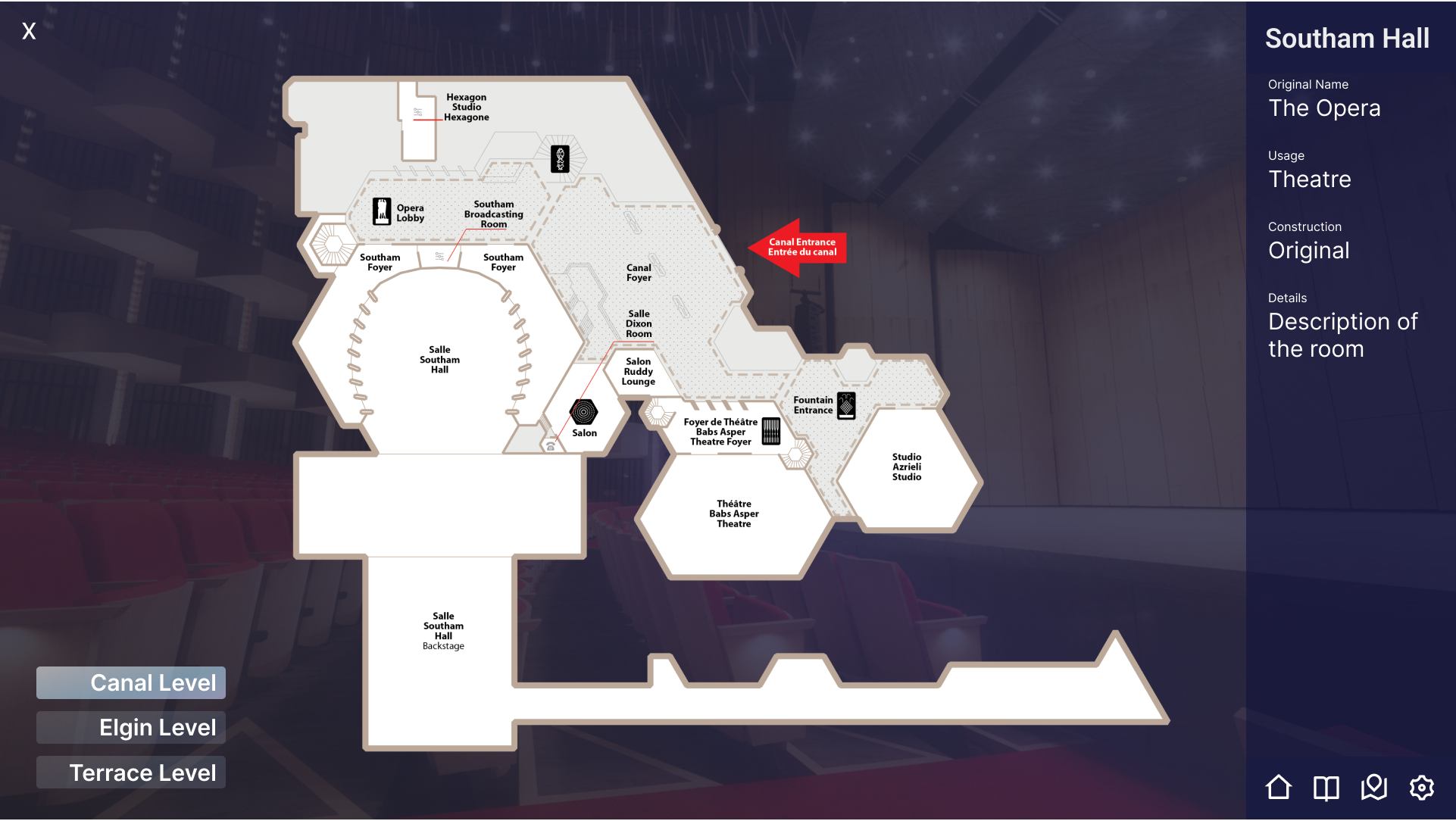Mockup of the map window